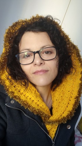 Sciarpa con cappuccio - cappuccio, lavorata